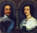 CharlesI d’Angleterre et Henrietta de France Baroque peintre de cour Anthony van Dyck